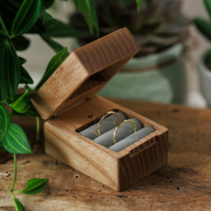 Boîte à bague de fiançailles, boîte à alliances, boîte de demande en mariage, boîte à alliances pour le porte-alliances, boîte à alliances en bois, boîte à alliances pour anniversaire - Product Image 2