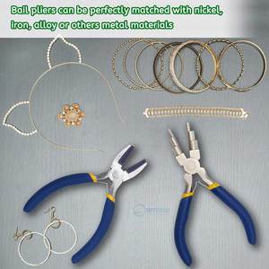 Stainless Steel Jewelry Making 6-In-1 <b>Pliers</b> <b>Set</b> with Bail Making Flat Nose Jump Ring Craft Tools Blue - Product Image 6