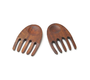 ช้อนสลัดไม้ช้อนกลมสำหรับทำอาหารใช้มือผลไม้สำหรับมือสลัด - Product Image 6