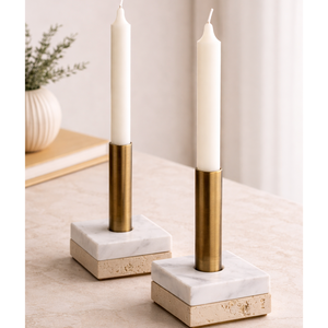 Handcrafted Marble and Brass Candle <b>Holder</b> Manufacturer and Exporter Supplying Luxury Home Decor to Global Wholesale - Product Image 6
