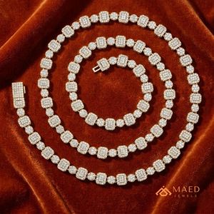 Collier en moissanite plaqué or 18 carats, bijoux de mode, chaîne à maillons pour femmes et hommes, cadeaux élégants, bijoux fins de New York, NYC, États-Unis - Product Image 5