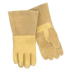 Gants de soudage au feu en cuir de chèvre résistants aux flammes - Product Image 1