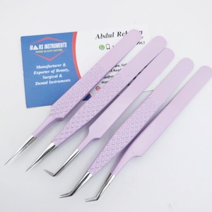 Pinzas de extensión de pestañas profesionales de acero inoxidable de alta calidad sostenibles con agarre perfecto y Punta puntiaguda - Product Image 2