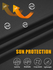 เสื้อยืดตกปลาผู้ชายสีพื้นแบบมีฮู้ด ป้องกันแสงแดด UPF 50+ แขนยาว เสื้อกีฬาตกปลา ป้องกันผื่นแดง - Product Image 4