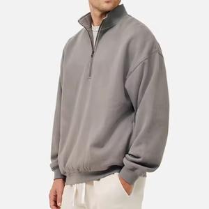 Sudadera con capucha de la mejor calidad, oversize, con cuello y cremallera de 1/4, hombros caídos, tipo suéter - Product Image 3