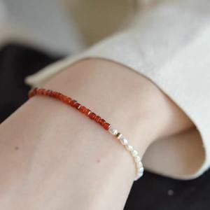 Collar de Perlas de Agua Dulce de Alta Calidad con Ágata Roja, Diseño Exclusivo, Collar de Moda con Capas para el Año Nuevo, Amuleto de Buena Suerte para el Zodiaco - Product Image 2