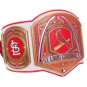 Cinturón de Campeonato de los St. Louis Cardinals Y Cinturón de Lucha Libre Personalizado Rojo y Dorado O Regalo Personalizado para Fanáticos del Béisbol - Product Image 6