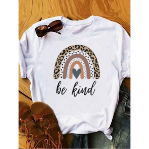 Camiseta Personalizada para Mujer, 100% Algodón, Cuello Redondo, Camiseta con Gráficos, Ropa de Mujer, Color Claro, Camiseta Clásica para Mujer - Product Image 1
