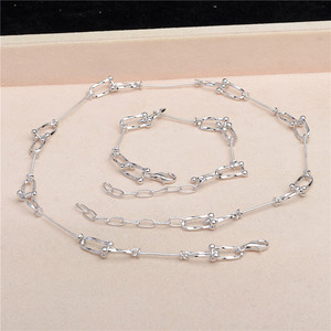 Collier en argent S925 à 8 perles en forme de U et support pour bracelet double à 3 perles, kit de fabrication de bijoux, composants et accessoires, modèle 5582 - Product Image 1