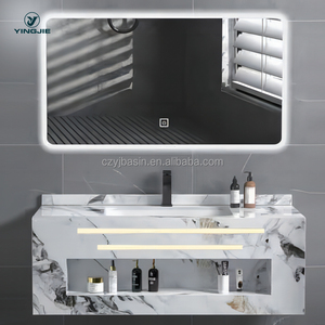 Meubles <span class=keywords><strong>de</strong></span> salle <span class=keywords><strong>de</strong></span> bain flottants muraux étanches avec lavabo intégré - Product Image 2