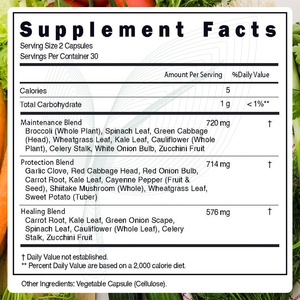 Capsules Super <span class=keywords><strong>Greens</strong></span> OEM/ODM, complément alimentaire aux <span class=keywords><strong>fruits</strong></span> et légumes avec luzerne, racine de betterave, cerise acide et gingembre pour l'immunité et l'énergie - Product Image 6