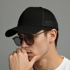 Casquette Trucker en Jean Personnalisée avec Dos en Maille, Imperméable et Respirante, Logo Brodé, Unisexe Adulte, pour Plage/Ski, Sportive Décontractée, Snapback - Product Image 2