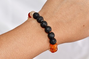 Premium Lava Stone Diffuser Carnelian <b>Bracelet</b> <b>Healing</b> Energy Stress Relief Fashion - Product Image 3