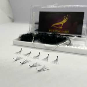 Extensions de cils ultra-fines en poils synthétiques, extensions de cils en grappe, cils volumineux, maquillage, poils synthétiques coréens PBT, sur mesure - Product Image 2
