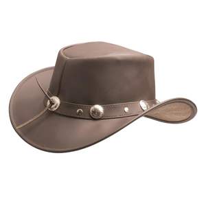 Sombrero vaquero de gamuza color chocolate oscuro con acabado desgastado y banda de cuero con estrellas incrustadas. - Product Image 3