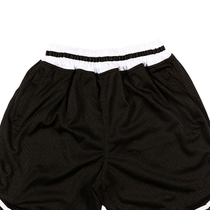 Shorts de basketball athlétiques à coupe ample, haute qualité, 100 % polyester, motif uni, impression par transfert, séchage rapide, respirant, longueur genou - Product Image 6