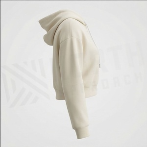 Sudadera con capucha de forro polar con cremallera para mujer al por mayor, top deportivo transpirable, la mejor ropa, color personalizado - Product Image 3