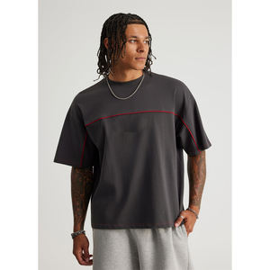 Camisetas de Moda Urbana con Logotipo Personalizado para Hombre, Camisetas de Algodón Lisas Extra Grandes Unisex al por Mayor, Camiseta de Manga Raglán Lisa para Hombre OEM - Product Image 1