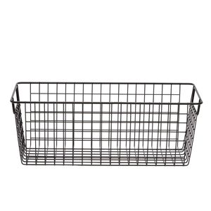Cesta de Almacenamiento Estrecha de Alambre Metálico con Asas, Resistente al Óxido, Organizador Delgado para Despensa, Estante de Cocina, Baño y Hogar - Product Image 3
