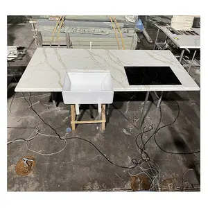 Chinese Supplier Extra Large Big Quartz Stone Slabs For Countertops Kitchen Islands