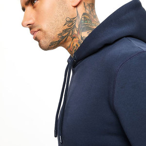 Sweat à capuche demi-zip confortable et respirant pour homme, à prix abordable, en velours 100% coton, avec impression par décharge, écologique, pour l'hiver, sur mesure - Product Image 4