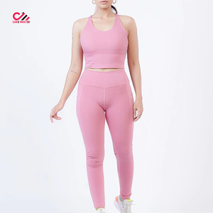 Nouvelle collection : Ensemble de yoga pour femme de haute qualité, couleur unie, en Spandex et Polyester, respirant, léger et personnalisable - Product Image 2