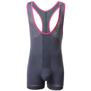 New Style Men Gym Singlet Mesh Tank Top With Hollow <b>Back</b> Design Sporty Fit Spandex Polyester Knitted Solid Color V-Neck Style - Product Image 1