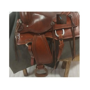 Brown Leather Western Barrel Racing Horse Saddle Basket Wave <b>Hand</b> Tooling Latigo Straps Hard Seat Tack Set 10" 18" Inch - Product Image 2