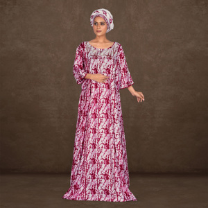 Kaftan en rayonne à imprimé numérique, avec tissu doux et respirant, manches longues, tombé élégant, idéal pour les tenues décontractées, Eid ODM - Product Image 5