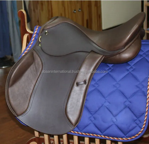 Selle de saut en cuir Oil Pull Up Premium pour chevaux |   Selle de saut en cuir de haute qualité avec assise profonde - Product Image 3
