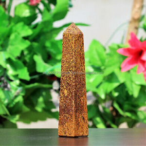 หินโมราคริสตัลทำด้วยมือหินอัญมณีหินมอสอาเกตเหลี่ยมเพชรพลอยควอทซ์ขัดเงาสูง - Product Image 6