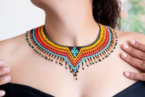 TOP SALE PRODUCT Huichol Beaded Bracelet and Earrings: <b>Native</b> Mexican Jewelry <b>Set</b> for birthday , <b>christmas</b>, WEDDING, - Product Image 3