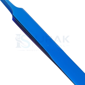 Ijrak Surgical Durable Blue Precision Anti-Static <b>Eyelash</b> Tweezers Smooth Tip Stainless Steel for Lash Extension <b>Application</b> - Product Image 2