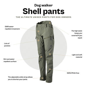 OEM Unisex Dog Walker Shell Pants DWR Water Repellent Multi-Pocket Outdoor Hiking Trousers Wholesale PFAS-Free Custom Logo - Product Image 3