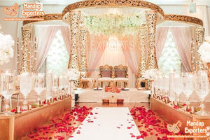 Décorations de mariage Grand Nord et Moderne Blanc Sud Indien par Dilwara Mandap pour cérémonies de mariage - Product Image 5