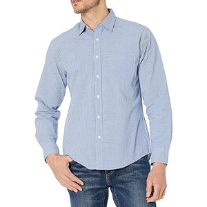 Chemise Classique Décontractée à Manches Longues pour Homme 100% Coton Respirant Sergé Tenue de Bureau Professionnelle Fournisseur OEM en Gros - Product Image 1