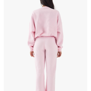 Sweat-shirt de sport personnalisé de haute qualité avec logo brodé, vêtements de sport d'extérieur, tenue d'entraînement à manches longues, pull en coton pour femmes - Product Image 5