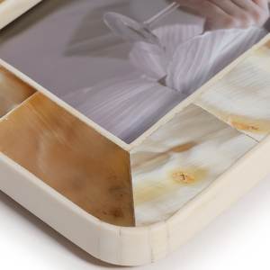 Handmade Natural Wood <b>Rectangular</b> <b>Mirror</b> Frame Polished Finish Rustic Style Tabletop Use By Handmade Collection - Product Image 1