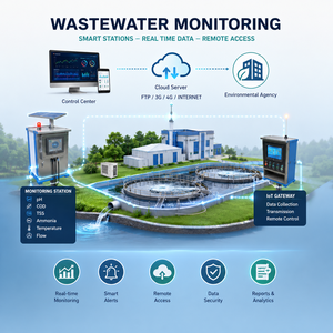 Sistema de Monitoreo de Aguas Residuales y Reportes FTP |   Solución de Adquisición de Datos Ambientales Industriales |   OEM Disponible - Product Image 1