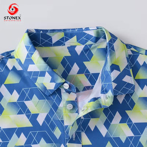 เสื้อเชิ้ตแขนสั้นผู้ชาย ผ้าโพลีเอสเตอร์ถัก สีพื้น เป็นมิตรกับสิ่งแวดล้อม ปรับแต่งลายพิมพ์ได้ คุณภาพสูง สไตล์ลำลอง - Product Image 3