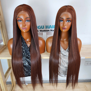 Super Double Drawn Virgin Vietnamese Hair Long Lace Front Transparent Glueless <b>Wig</b> Density 250 - Product Image 3