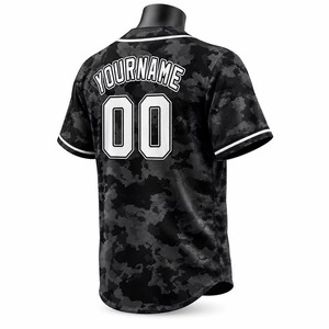 Maillot de baseball 100% polyester en taille adulte, maillot personnalisé, couleur unie, maillot de baseball pour équipe sportive, design personnalisé, maillot de softball - Product Image 4