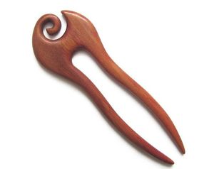 Handmade Wooden Hair Fork U Shape Sandalwood Hair Pin For Women Bun Stick Hair Accessory - Product Image 1