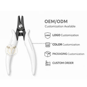 Pinza Profesional de Acero Inoxidable para Cortar y Remover Extensiones de Cabello, Mango Blanco, Uso en Salón, Precio de Fábrica OEM, QORVEX - Product Image 3