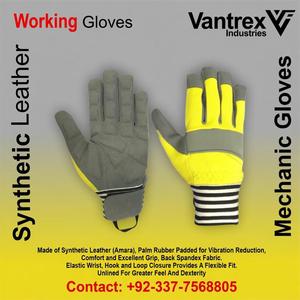 Guantes de Seguridad para Mecánicos al por Mayor, Forrados, Antivibración, Antideslizantes, Puño Reforzado, 10 Pulgadas, Cuero de Cabra, Guantes de Protección - Product Image 5