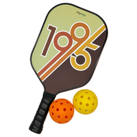 Ensemble de raquettes de pickleball TOPPRO sans bordure pour 2, épaisseur 14 mm, noyau en polypropylène alvéolé, face en fibre de verre, poignée en PU, unisexe