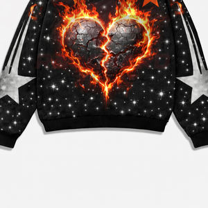 Sudadera con Pedrería de Moda Urbana, Diseño Premium Serigrafiado, Estilo Urbano Contemporáneo, Primavera/Verano - Product Image 3