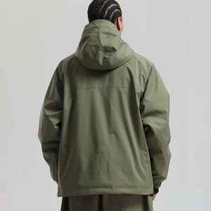 Chaqueta Anorak Impermeable y Transpirable para Hombre, Estilo Vintage, con Cuello Alto y Media Cremallera, para Nieve y Uso Urbano, Holgada - Product Image 2