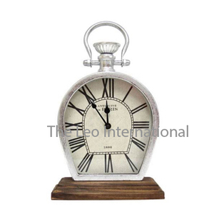 Stainless Steel Fancy Latest Glossy Color Table Decoration Serving for Study Room Designing <b>Clock</b> Fancy Metal Table <b>Clock</b> - Product Image 5