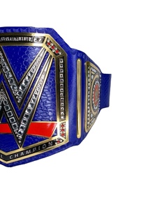 Ceinture de championnat de lutte professionnelle de haute qualité, plaques en alliage de zinc plaqué or personnalisables, cuir véritable, unisexe - Product Image 3